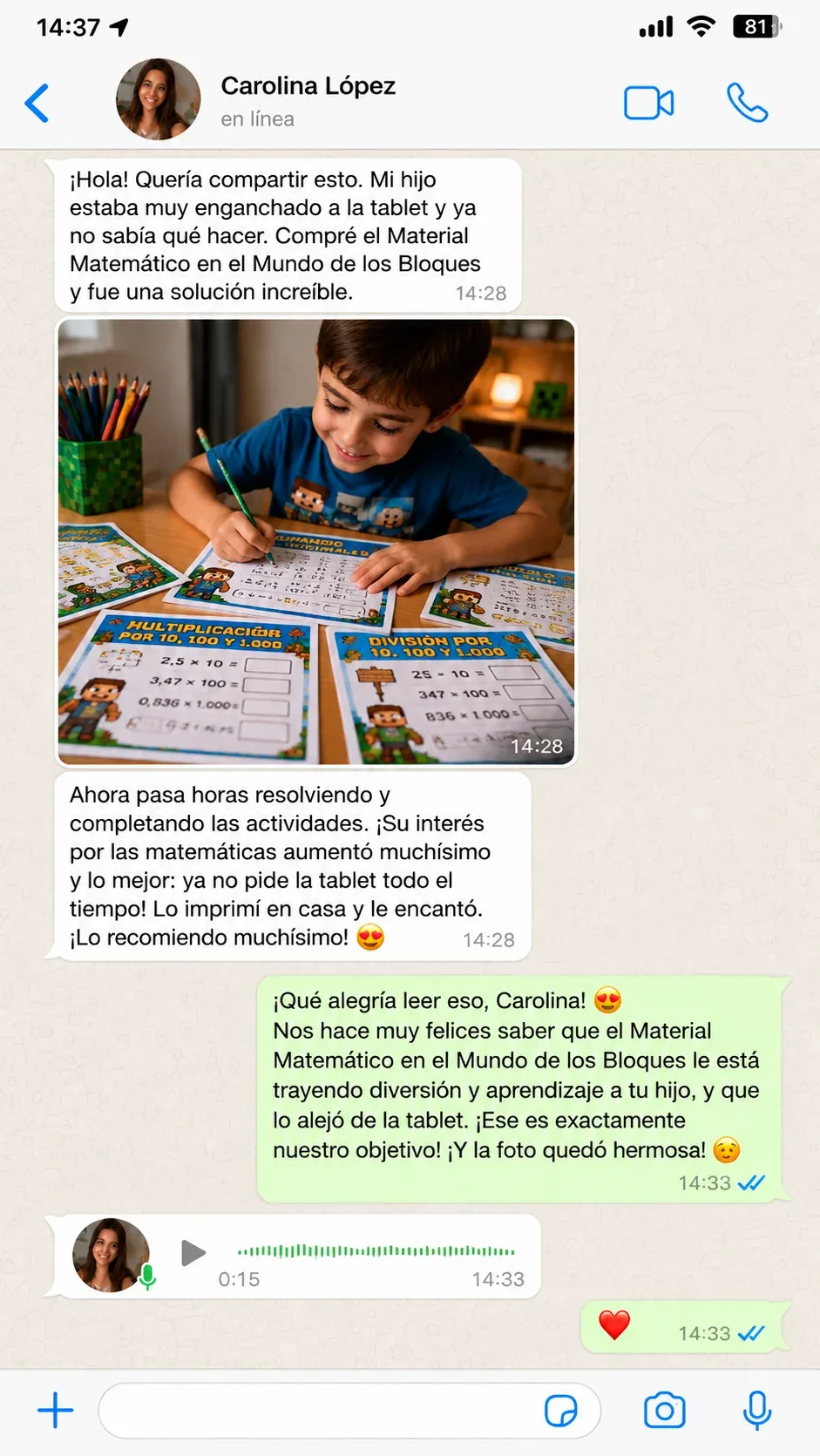 Testimonio de mamá de Valentina